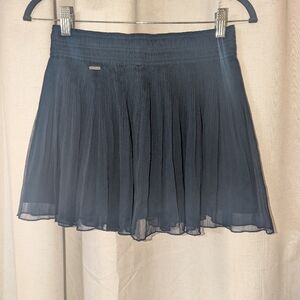 Hollister Navy Blue Pleated Mini Skirt